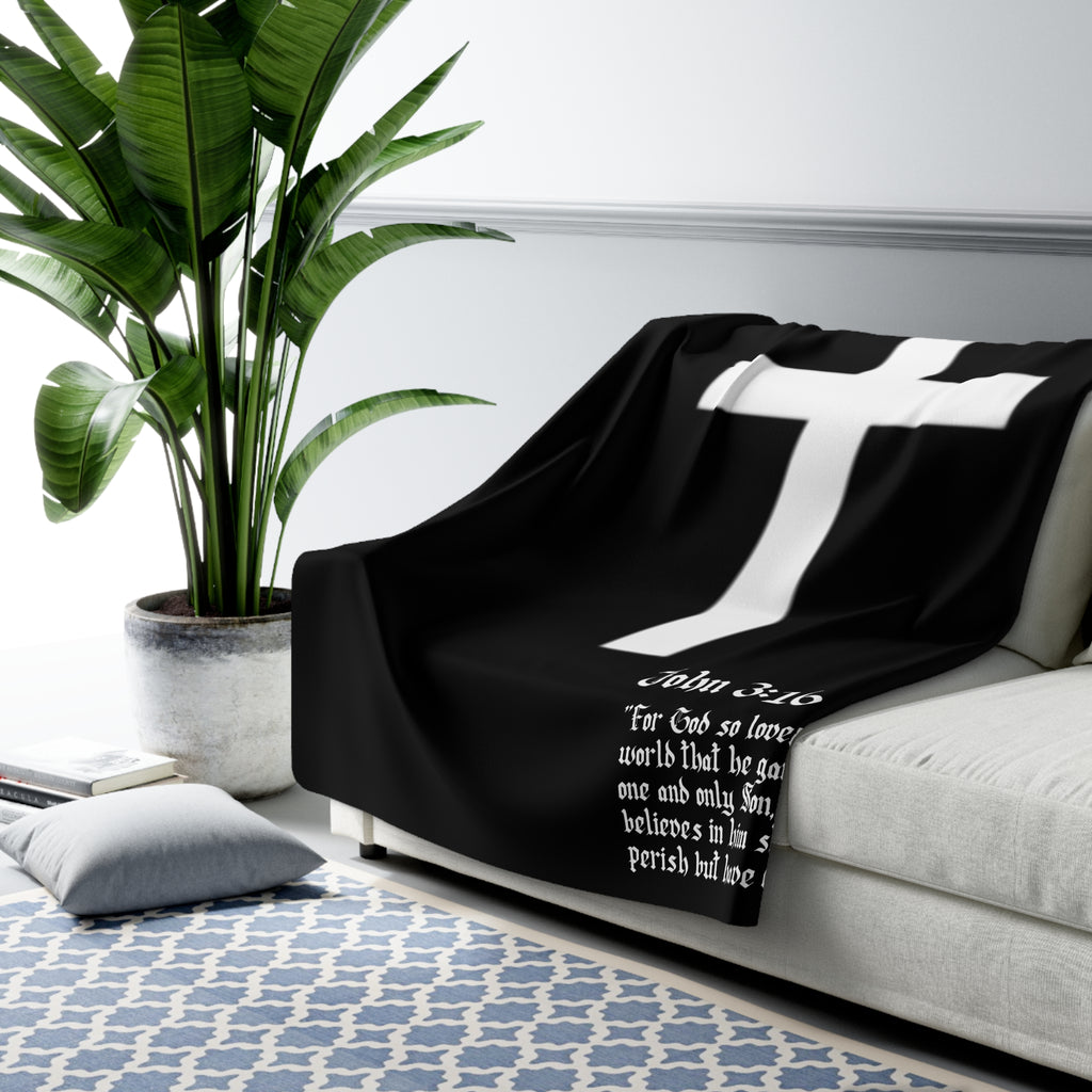 Walk In Faith John 3:16 Fleece Blanket