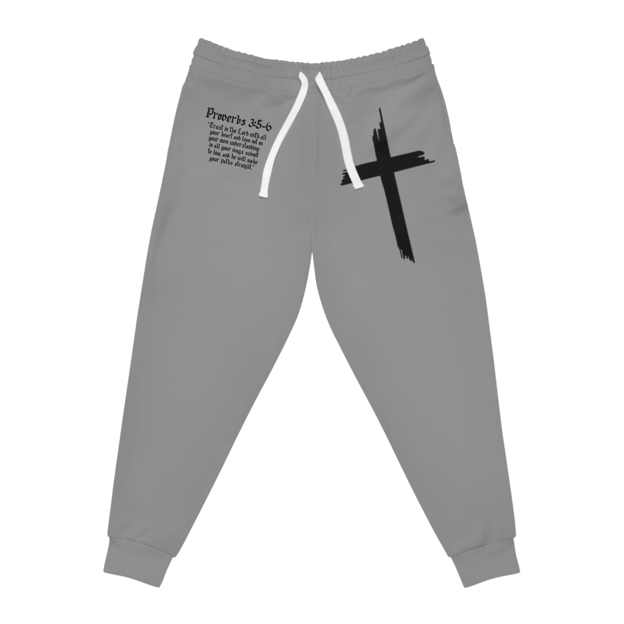 Grey Walk In Faith Proverbs 3:5-6 Joggers