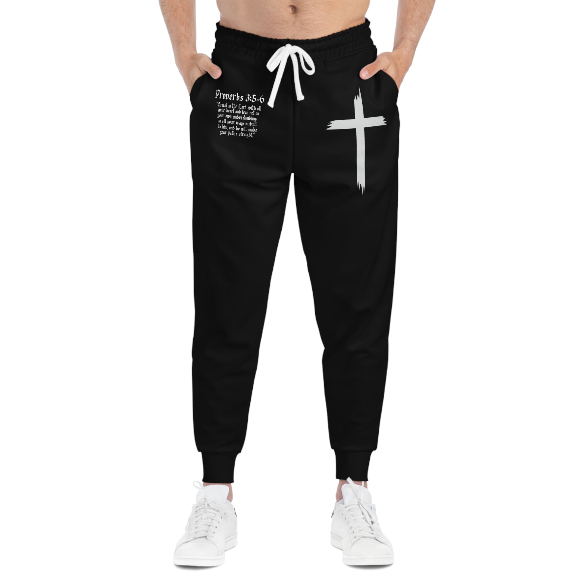 Black Walk In Faith Proverbs 3:5-6 Joggers