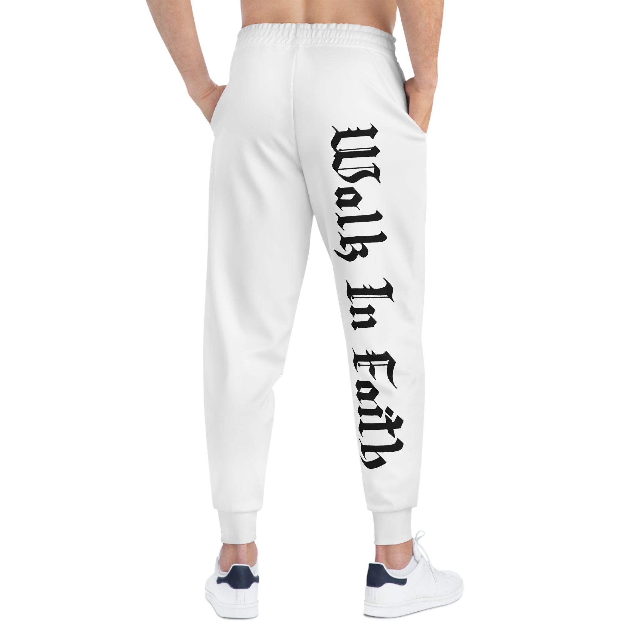 White Walk In Faith Proverbs 3:5-6 Joggers