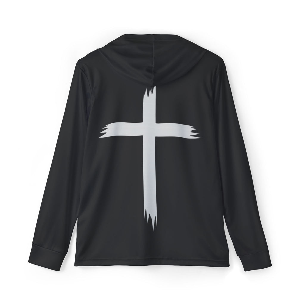 Black Walk In Faith Proverbs 3:5-6 Longsleeve Hooded Shirt