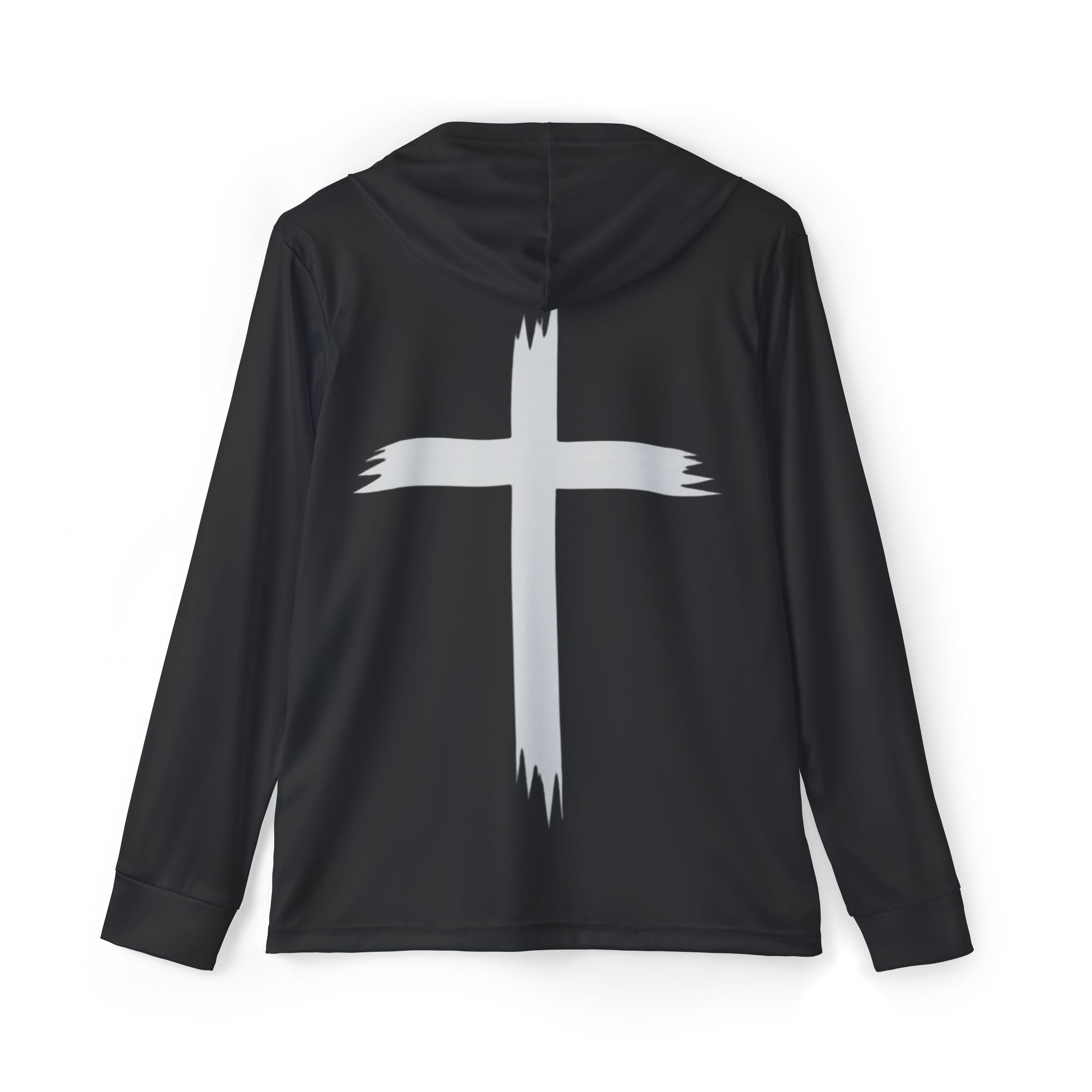 Black Walk In Faith Proverbs 3:5-6 Longsleeve Hooded Shirt