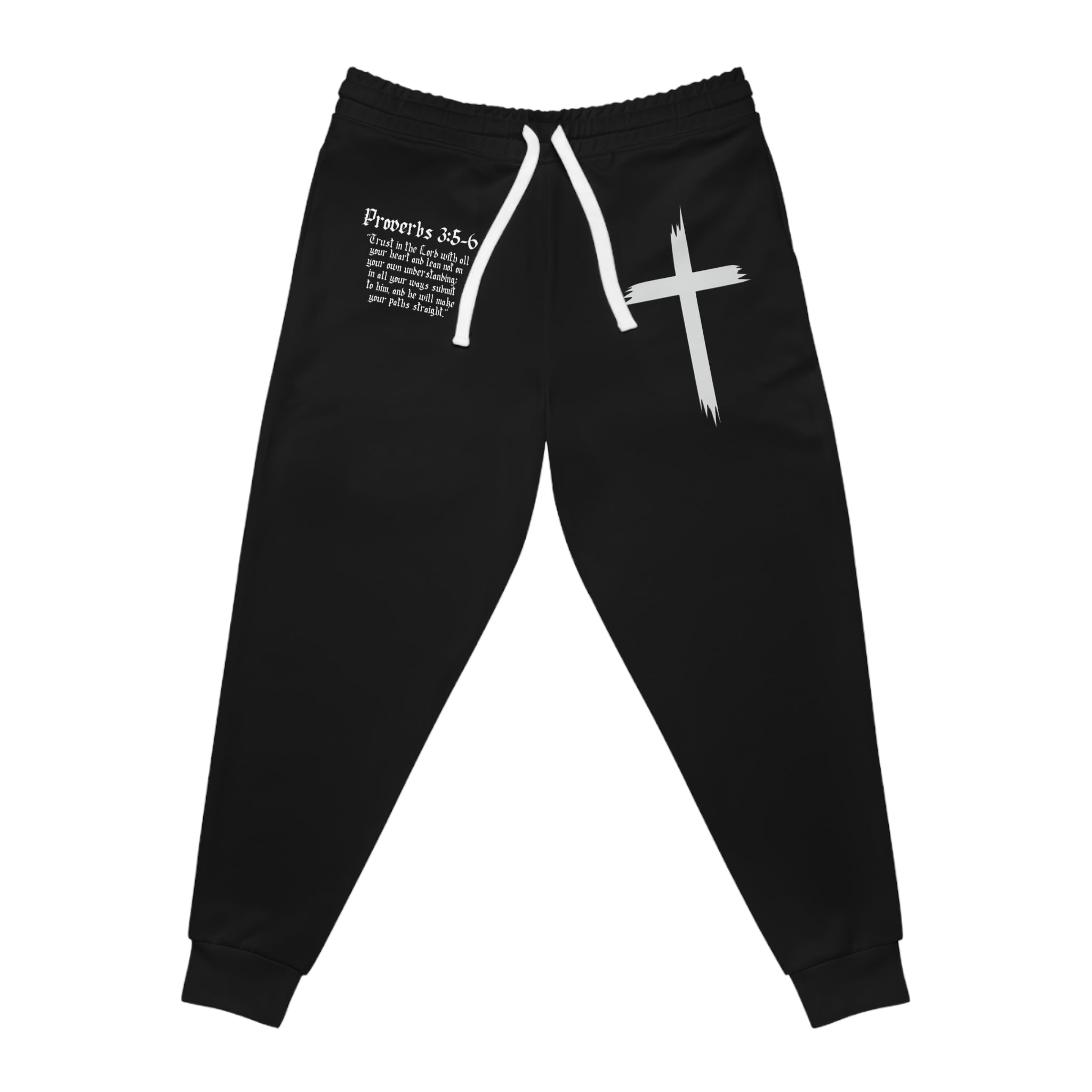 Black Walk In Faith Proverbs 3:5-6 Joggers